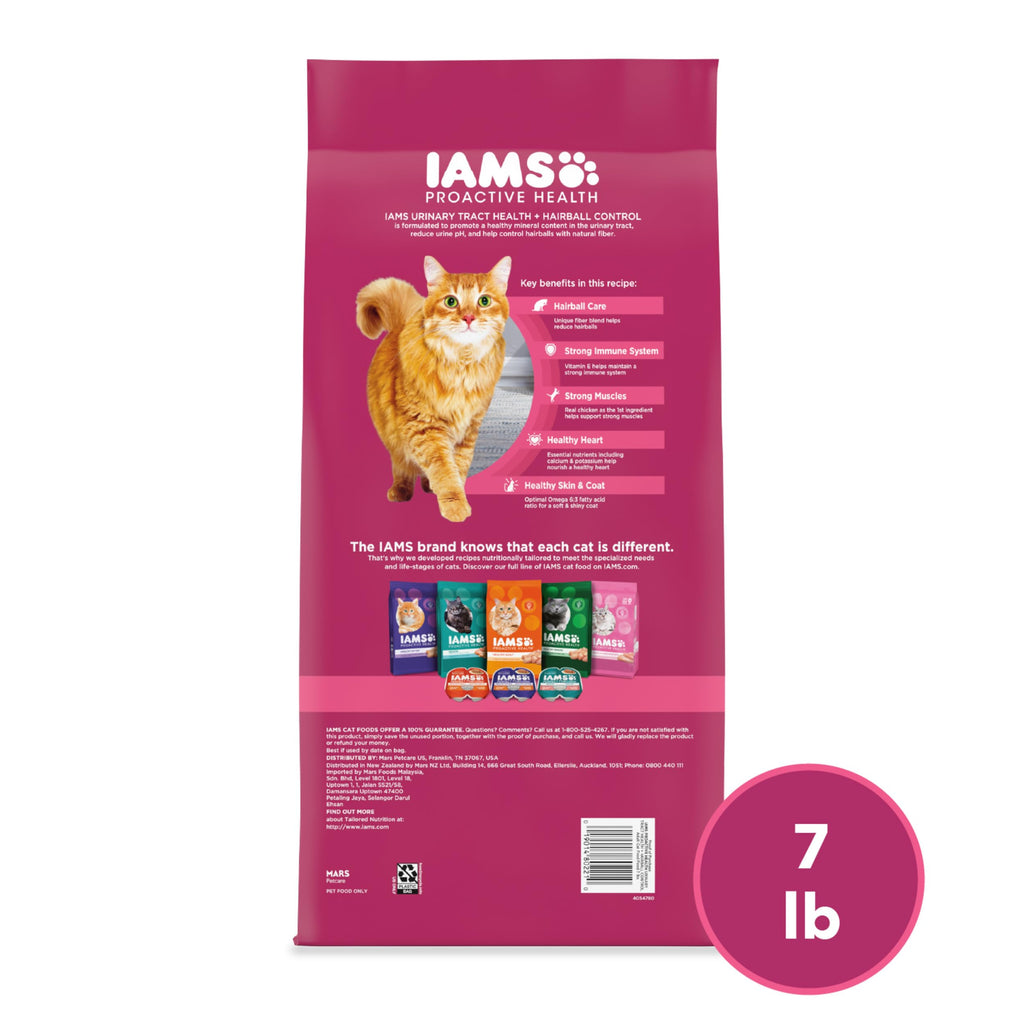 IAMS Proactive Health Urinary Tract Health Dry Cat Food, Chicken, 7 lb