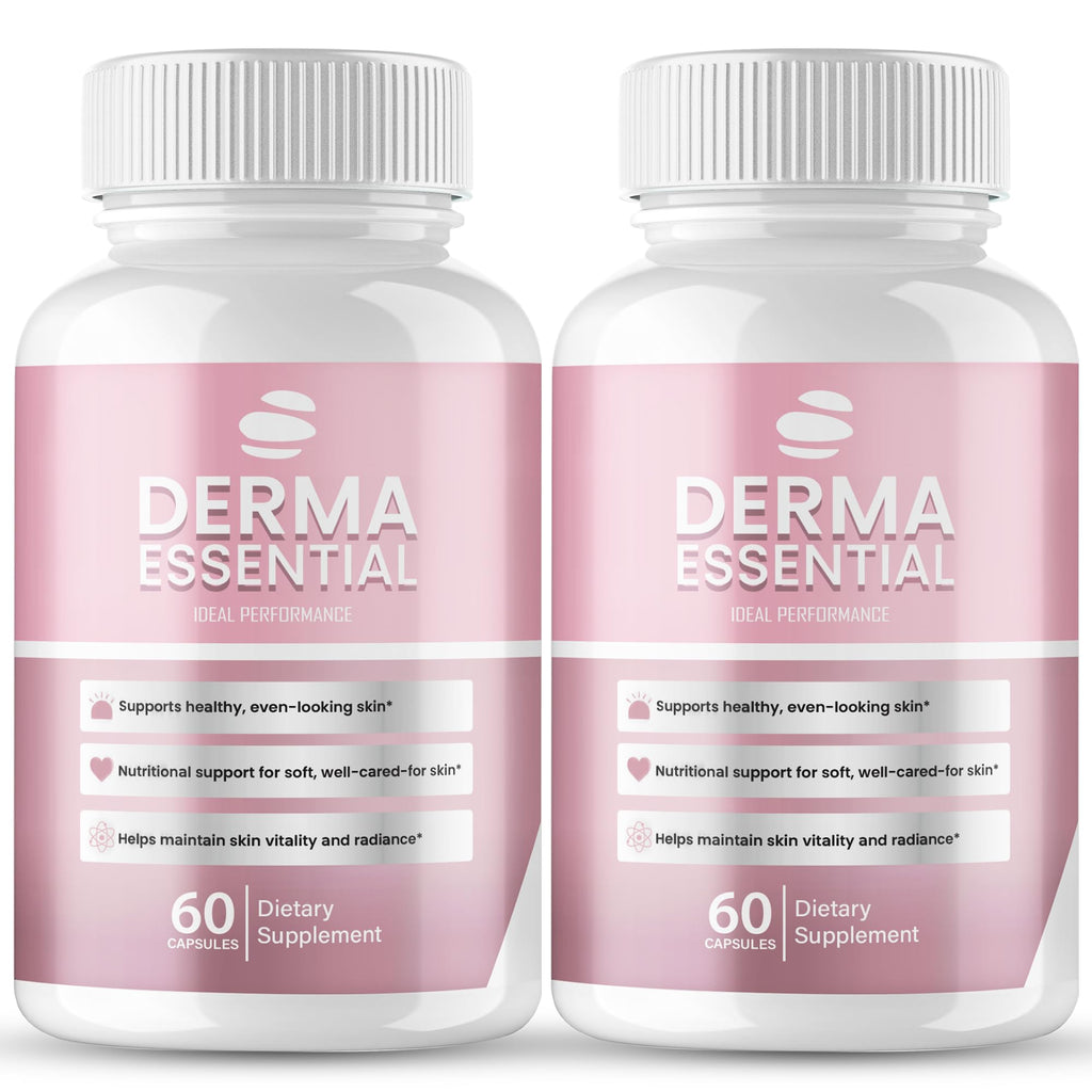 Derma Essential Capsules, Premium Derma Essential for Skin Clarity Support Supplement Pills - Maximum Strength, All Natural for Clear-Looking Skin & Natural Glow, DermaEssential Reviews (2 Pack)