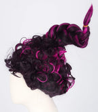 Topcosplay Women Wig Purple Mixed Red Halloween Costume Cosplay Wigs with Braid