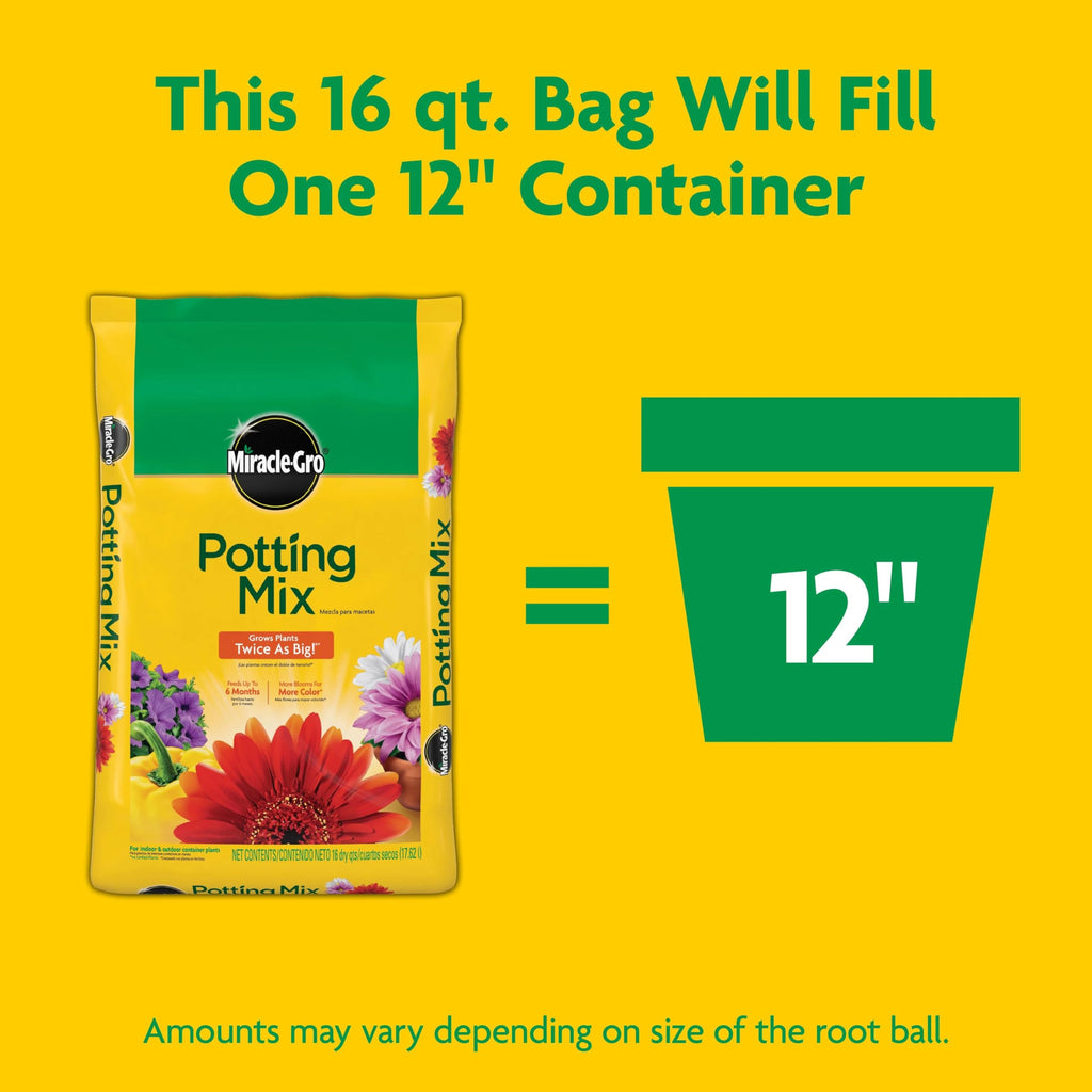 Miracle-Gro Potting Mix, 16 qt. (2-Pack)