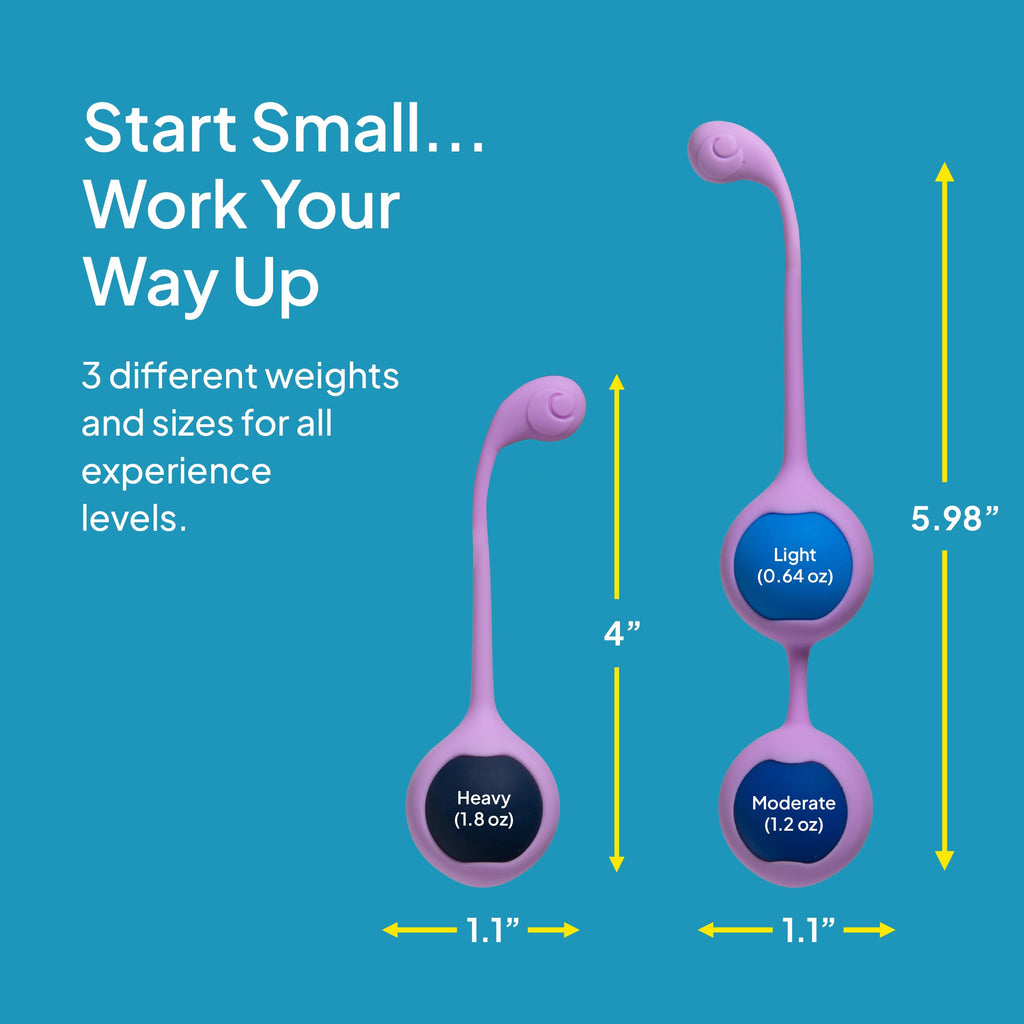 Hello Cake Kegel Training Set for Women - Includes 3 Weighted Stainless-Steel Balls and Silicone Sleeves for Pelvic Floor Exercises -Helps Improve Bladder Control and Strengthen Pelvic Floor Muscles