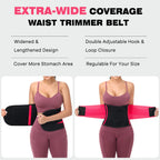 VENUZOR Waist Trainer Belt for Women - Waist Cincher Trimmer - Slimming Body Shaper Belt - Sport Girdle Belt (UP Graded)(Hot Pink,XX-Large)