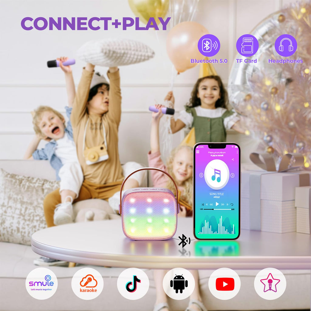 YLL Karaoke Machine for Kids, Birthday Gifts for Girls 3 4 5 6 7+Years Old
