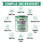 Vitalibre Bovine Collagen Peptides Powder for Women and Men, Grass-Fed Hydrolyzed Collagen Protein Type I & III, Skin, Hair, Nails, Bones, Digestion, Unflavored, Non-GMO, Keto & GF, 22 Servings, 16oz