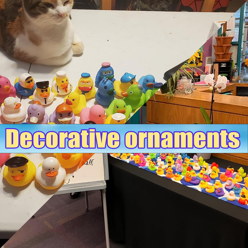 LINICE 30 Pcs Rubber Ducks, Random Assortment Ducks Bulk, Mini Rubber Duckies for Toddler Baby Bath Toys, Kids Bath Pool Toys Birthday Gifts Party Favors