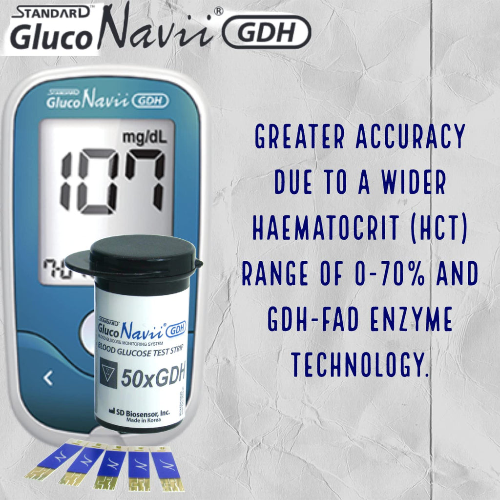 GlucoNavii Blood Glucose Test Strips, 100 Count – Blood Sugar Test Kit Replacement for GlucoNavii Glucometer – No Re-Coding – Fast 5-Second Results – Accurate Blood Sugar Test Strips – Long Expiry
