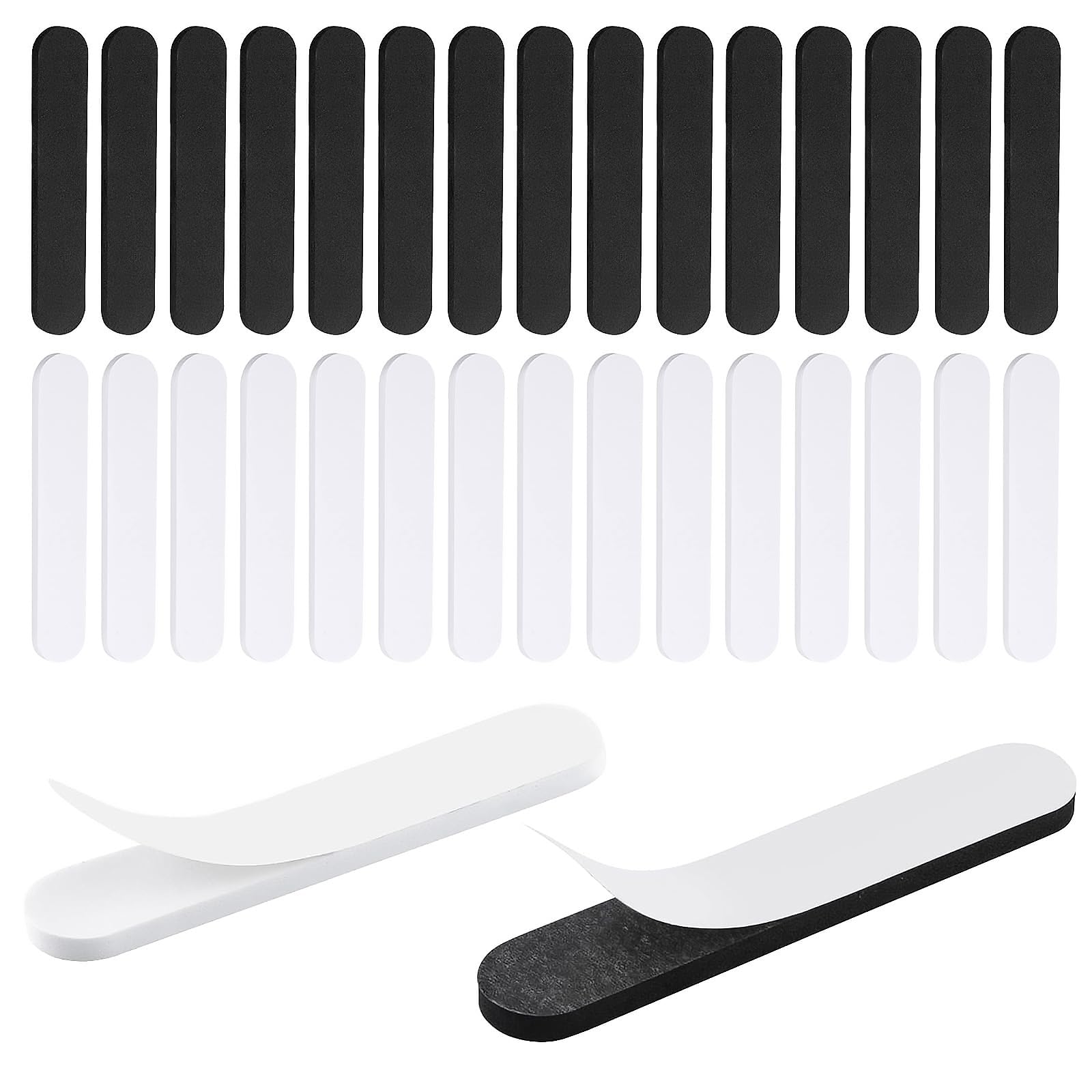 Sloewui Hat Size Reducer, 30 Pack Hat Sizing Tape (Black + White)