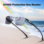 SKYOAK 2 Pack Premium Reader Sunglasses for Men with UV400 Protection Outdoors, TR90 Lightweight Tinted Reading Glasses Half Frame Design, Dark Lens Sun Readers & 2.5x - Not Bifocals
