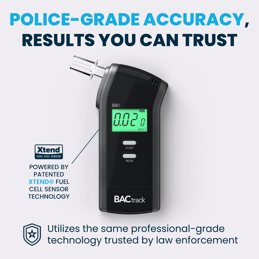 BACtrack S80 Breathalyser | Professional-Grade Accuracy | DOT & NHTSA Approved | FDA 510(k) Cleared | Portable Breath Alcohol Tester for Personal & Professional Use