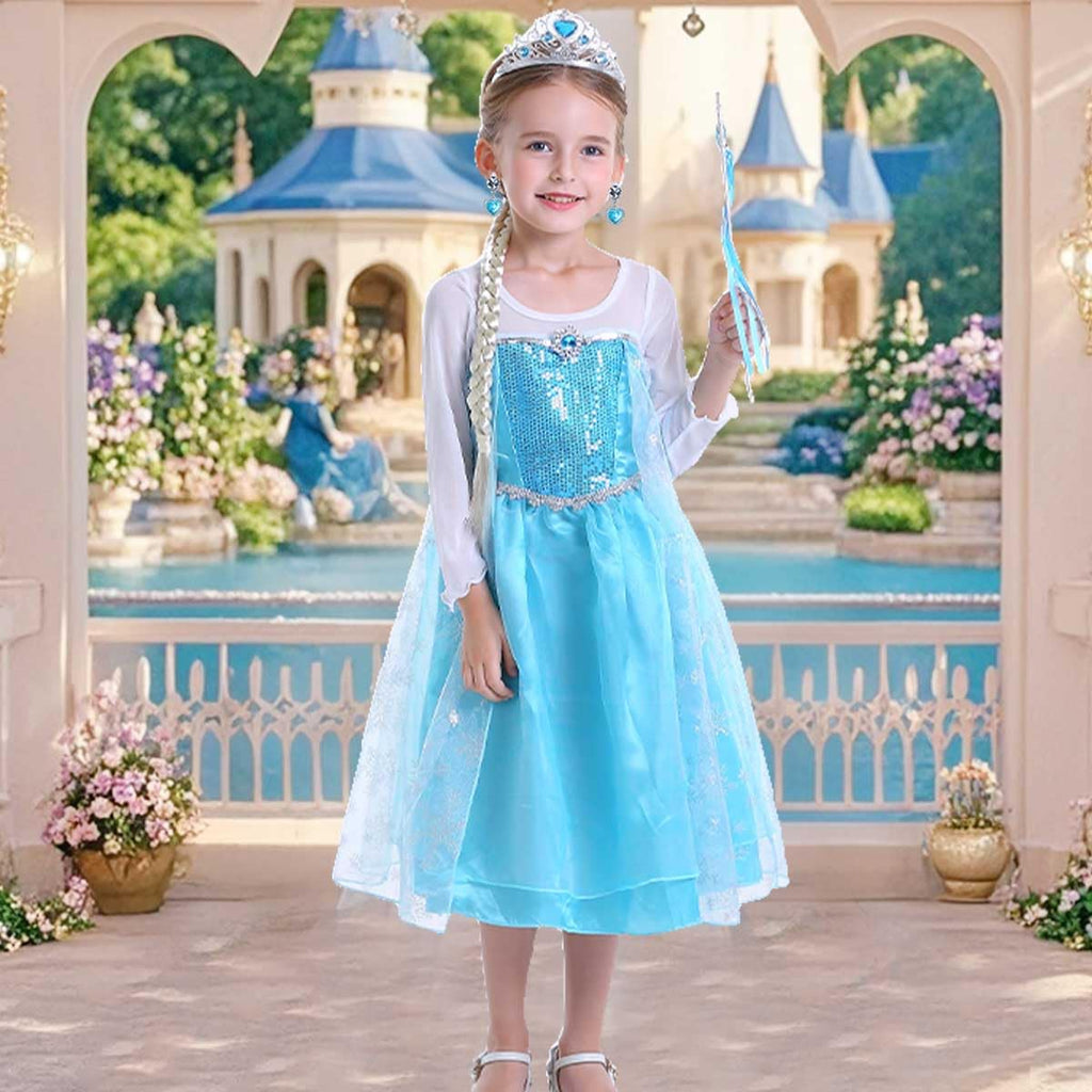 iTVTi Little Girls Blue Princess Dress up with Cape, 2-3 Years (Tag 100)