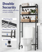 Kitsure Over Toilet Storage Rack, 63.2" H Space-Saving, Holder & Hooks