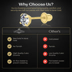 14k Yellow Gold Solitaire Round Cubic Zirconia Stud Earrings Basket-set CZ with Screw On Secure Screw-backs, 4mm