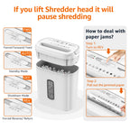 Amazon Basics 8-Sheet Cross Cut Paper and Credit Card Shredder for Security, Heavy Duty, White