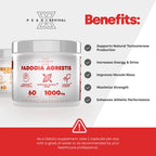 Peak Revival-X Turkesterone & Tongkat Ali Lean Muscle Growth & Recovery + Fadogia Agrestis Muscle Stack for Athletic Performance & Muscle Mass (60 Capsules)