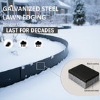 40"x10" Metal Landscape Edging, 6-Pack (20ft Total) – Rustproof Galvanized Steel Garden Border, Lawn & Flower Bed Edging, Decorative Hammer-in Outdoor Landscaping Border for Yard, Pathways & Driveways