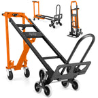 4-in-1 Hand Truck Dolly Heavy Duty Industrial Convertible, 1000 LBS Stair Climbing Cart Utility Cart Converts from Hand Trucks Dolly to Platform Cart Folding Stair Climbing Cart (Orange)