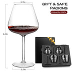 Chouggo Super Large 28Oz Wine Glasses Set of 4, Hand Blown Crystal Red Wine or White Wine Burgundy Glass, Hand Crafted by Artisans - Gifts for Women, Men, Wedding, Anniversary, Christmas, Birthday