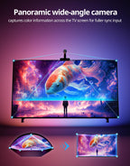 Ailofy Smart TV LED Backlight with Camera for 75-85 inch Screens, 16.4ft LED Strip Lights Sync to Screen& Music, Color Changing Lights for TV Compatible with Alexa & Google Assistant, App Control