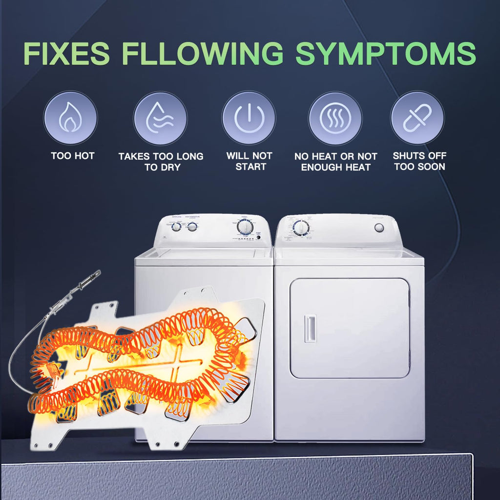 2026 UPGRADE Dryer Heating Element for Samsung dv42h5000ew/a3 dv45h7000ew/a2 dv48h7400ew/a2 DC47-00019A Dryer Heating Element DC47-00018A Thermostat DC47-00016A DC32-00007A DC96-00887A Thermal fuse