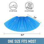 Buself Shoe Covers Disposable Non Slip for Indoors Pack of 200 (100 pairs) Recyclable Shoe Booties Waterproof Shoe & Boot Covers Durable Shoe Protectors Covers One Size Fits Most Blue