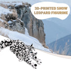 Yipintang 3D Printed Creature Flexible Animals - 8 Inches Fidget Animal for Desk Décor (Snow Leopard)