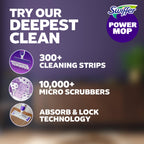 Mop Heavy Quality Floor Mop with Bucket, Flexible Kitchen tap Flat Squeeze Cleaning Supplies 360 Flexible Head/2 Reusable Pads Clean Home Floor Cleaners (White)