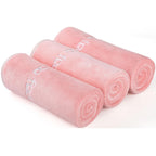 Wuwahold Microfiber Gym Towels Bigger Size Super Soft for Exercise Fitness, Sports, Workout, 380-GSM 15-Inch x 31-Inch Quick-Drying Towels (3 Pack, Pink)