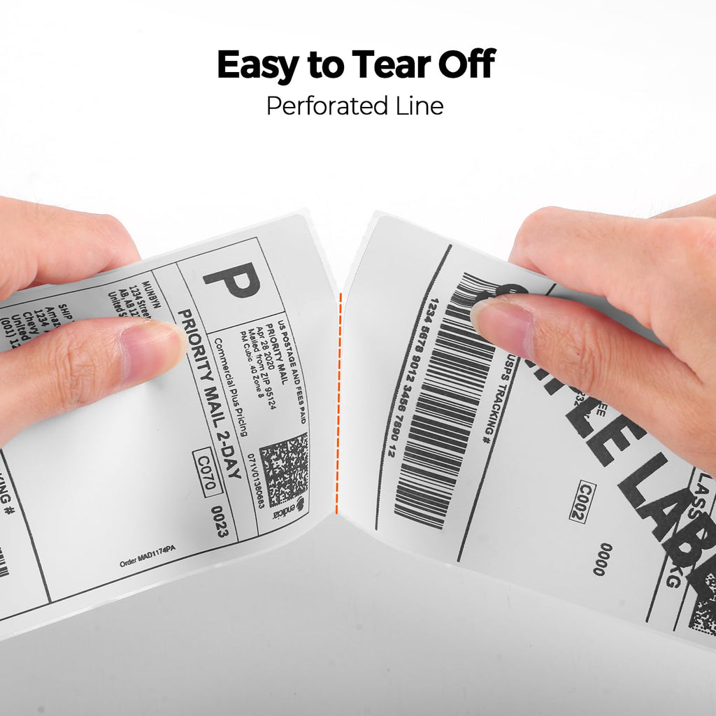 MUNBYN 3x5 Thermal Labels, 500 Sheets/1 Stcak, White