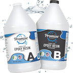 Promise Epoxy Resin Kit 2 Gallon - Crystal Clear, Self Leveling, Food Safe for Table Top, Arts, Wood Casting, Jewelry Making, Use with Mica Powder, Silicone Molds, & Alcohol Ink