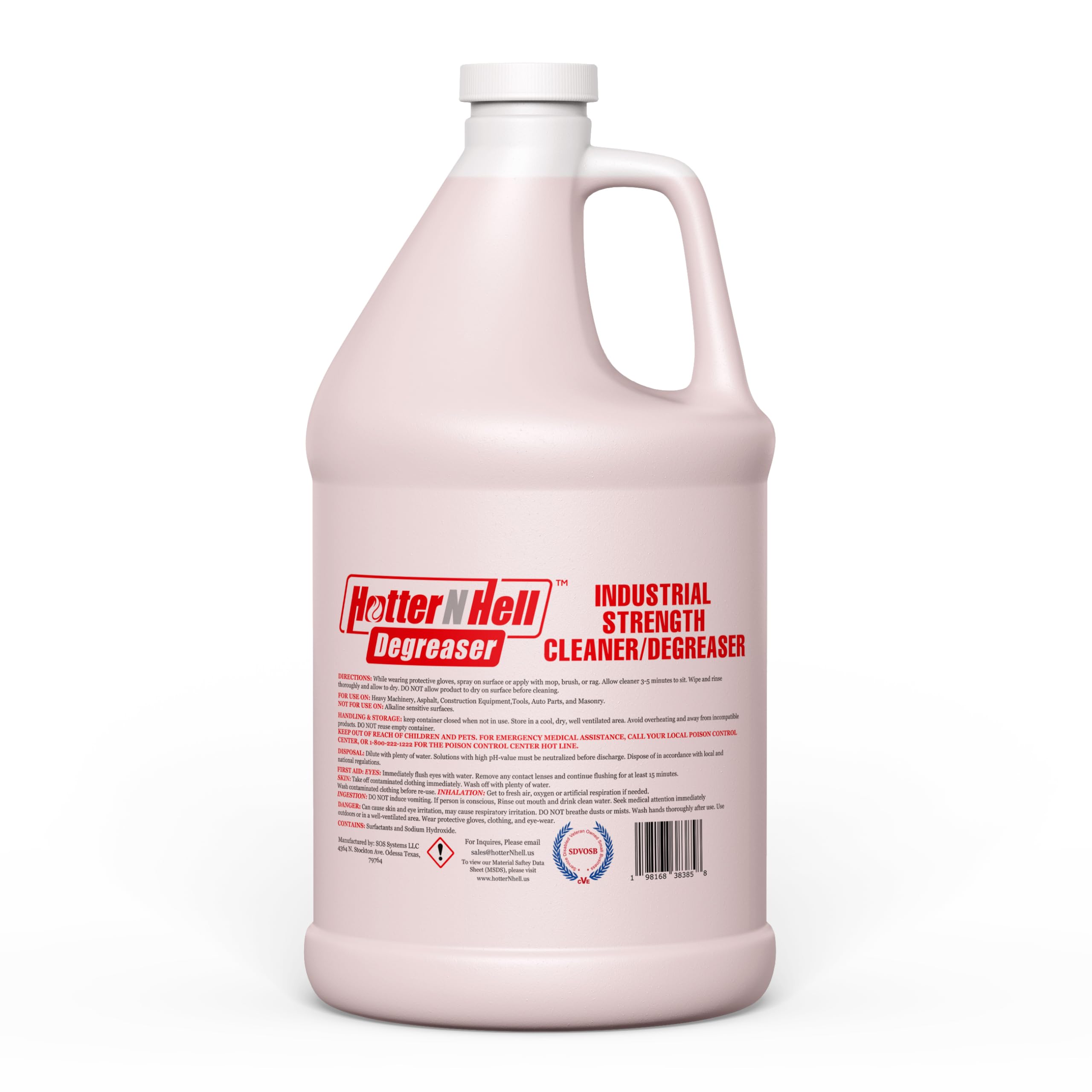 Hotter N Hell - Industrial-Grade Degreaser - 1-Gallon (Ready-to-Use Formula) for Equipment, Parts, Concrete, Driveways, Shop Floors, and Automotive