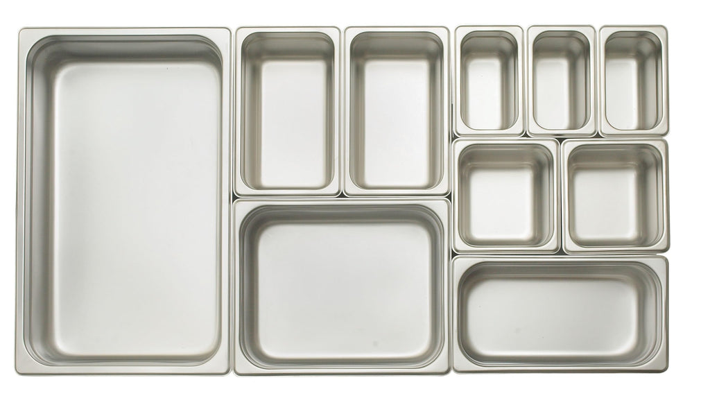Winco Anti-Jam Half X 2-1/2", 2.5" Deep, Stainless Steel