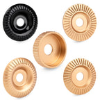 Beaiguna 5PCS Wood Carving Disc, 4IN and 4 1/2IN Angle Grinder Attachments Stump Grinder Wheel, Angle Grinder Wood Carving Shaping Disc Tools Set, Upgraded Wood Grinding Wheel Discs