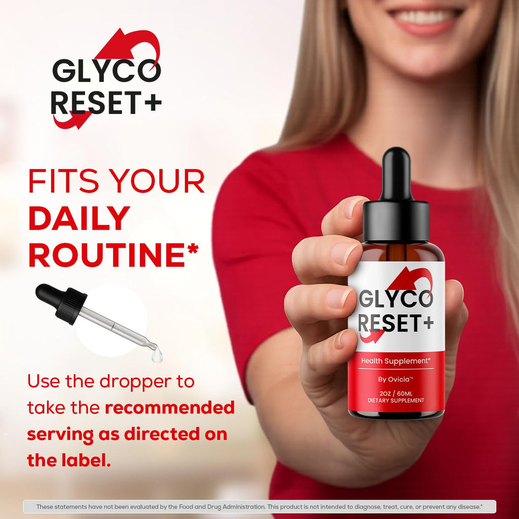 (3 Pack) Glyco Reset Drops - Official GlycoReset Oral Liquid Drop Advanced Premium Formula Support Maximum Strength, Natural Ingredients Vitamins for Overall Health & Wellness, 3 Bottles for 3 Months
