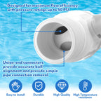 JellyArch 4 Pcs 2 Way Ball Valve Compatible with Hayward SP0729 and Replacement Universal Combo Hose Adapter Compatible with Hayward SPX1091Z7 or SPX1091Z4 for Ground Pool Pump Skimmer