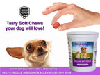 Hanzi Pets #1 Antarctic Krill Oil for Dogs Rich in Omega 3 Astaxanthin Vitamin E Skin and Coat Low Allergens Calories Certified Cgmp Made USA 60 Salty