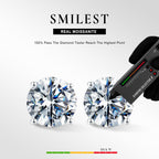 Moissanite Earrings for Men Women, 1ct Moissanite Screw Back Earrings