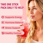 Hormone Balance for Women, Female Hormonal Support Drink Mix with Myo-inositol, Magnesium, Rhodiola Rosea, Vitamin C, Cortisol Supplement for Women, Vegan, Sugar-Free, Non-GMO, 30 Stick Packs