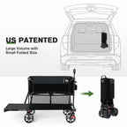 TIMBER RIDGE 400L Folding Double Decker Wagon with Brakes, 54" Extra Long