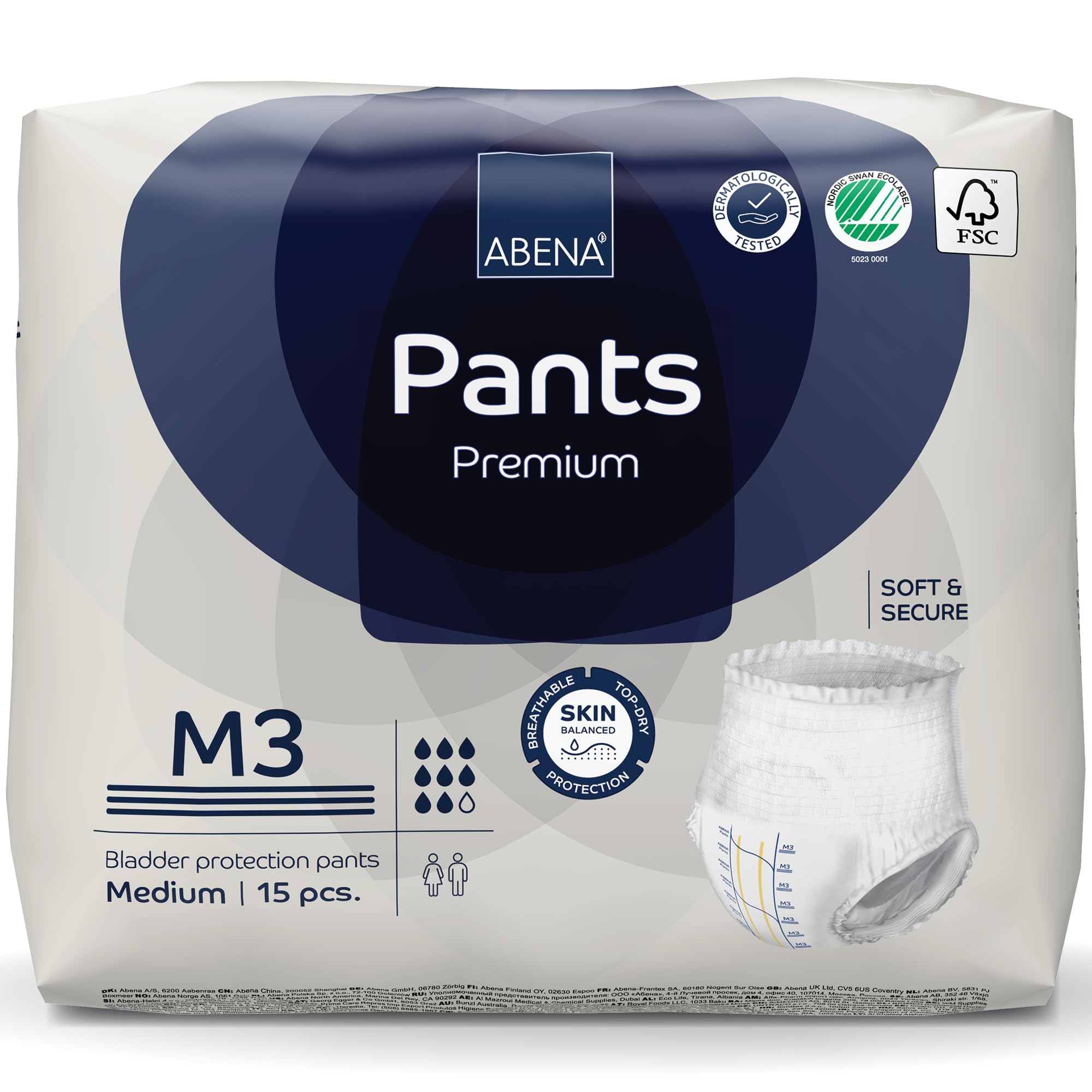 Abena Pants, Premium Protective Underwear, Level 3, (Medium To Extra Large), Medium, 15 Count