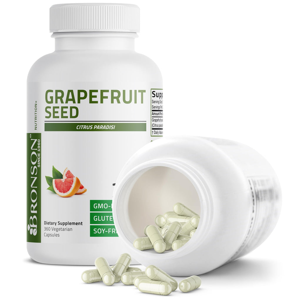 Bronson Grapefruit Seed Extract Citrus Paradisi Supports Immune Health & Helps Maintain a Healthy Gastrointestinal Tract - Non-GMO, 360 Vegetarian Capsules