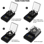 MAXUS Digital Milligram Scale 50g/0.001g, Compact Mg Scale with 20g Calibration Weight and Accessories, Black Powder Scale for Reloading