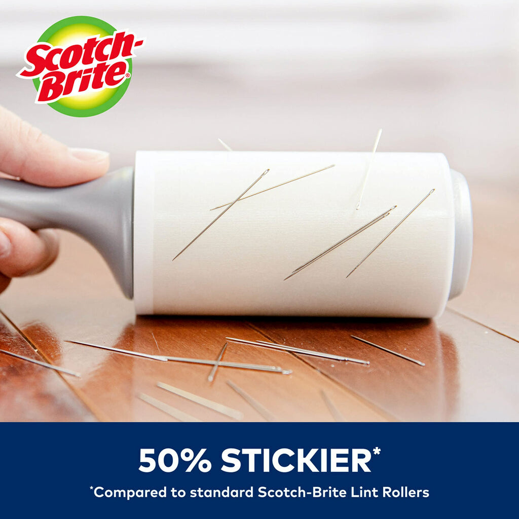 Scotch-Brite 50% Stickier Lint Roller Works Great On Pet Hair 6 Rollers 48 Sheets per Roller 288 Sheets Total (Packaging may vary)