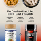 Snap Supplements Prostate Health & Nitric Oxide Supplement Bundle for Men, 90 + 60 Vegetarian Capsules (1 Month Supply)