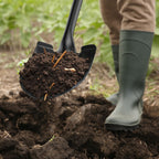 Shovel for Digging Round Point Garden 41 Inch D Wood Handle Steel Blade