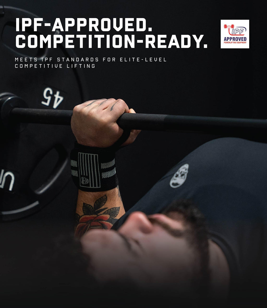 Gymreapers Weightlifting Wrist Wraps (Competition Grade) 18" Professional Quality Wrist Support with Heavy Duty Thumb Loop - Strength Training, Bodybuilding