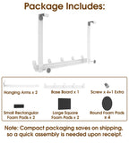 KitchLife Long Over The Door Hooks Hanger with 15.75" Extended Arms, Fits 1 3/8" Doors, L40U - Upgraded Thickened Heavy Duty Bathroom Accessories and Towel Rack Organization - 1 Pack, Glossy White