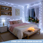 JMEXSUSS 250 LED White Christmas Lights Outdoor, String Lights Plug in