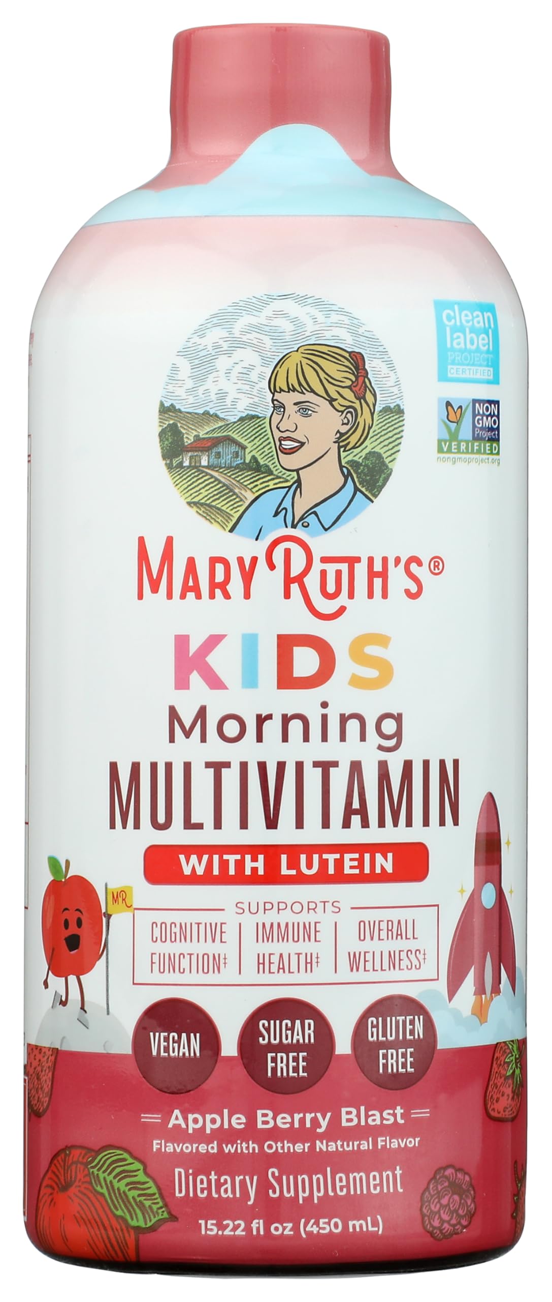 MaryRuth's Kids Liquid Morning Multivitamin | Kids Multivitamin | Immune Support | Vitamin C & D | Kids Vitamins | Kids Vitamins multivitamin | Vegan | 30-180 Servings | 15.22 fl oz