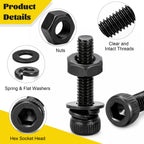 Fgruh 750PCS M3 Hex Socket Screw Assortment Kit,M3x6/8/10/12/16/20/25/30 mm
