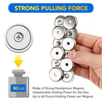 DIYMAG Neodymium Round Base Cup Magnet, Strong Rare Earth Magnetic with Heavy Duty Countersunk Hole and Stainless Screws for Refrigerator Magnets,Lights,Office,Craft,0.98 Inch-Pack of 50